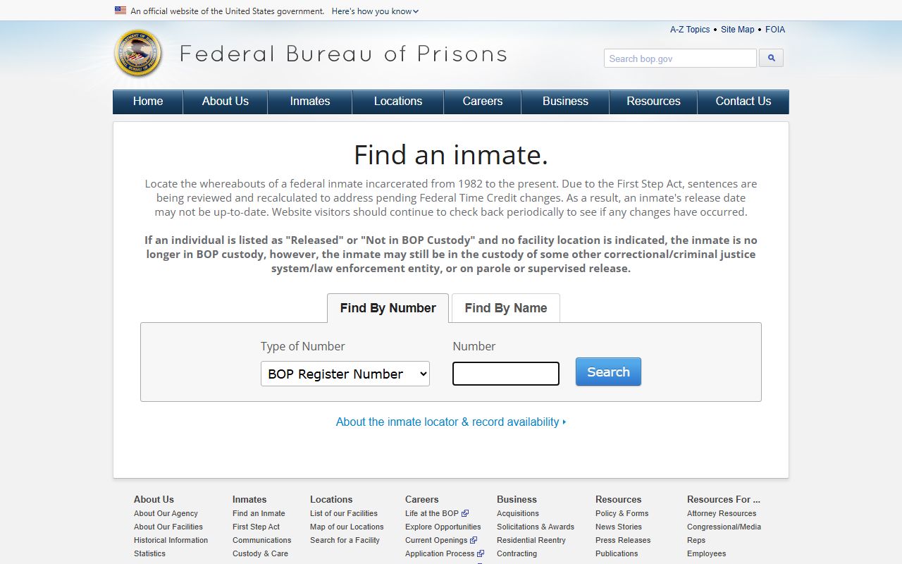 Chaves County inmate records federal BOP inmate locator comparison